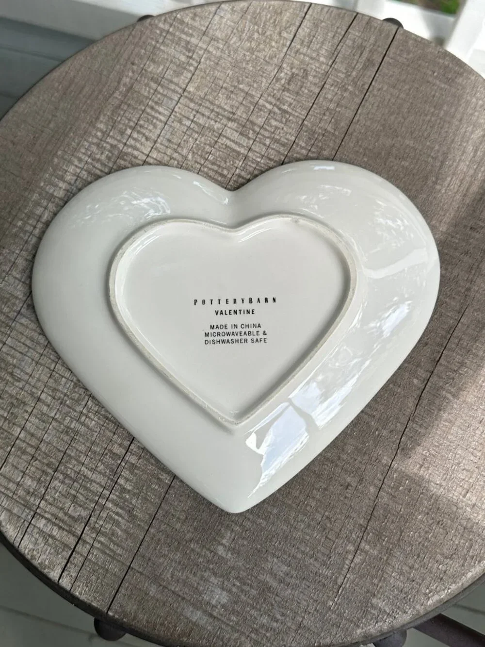 Pottery Barn Ceramic Heart Shaped 